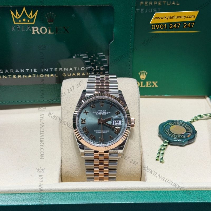 Đồng hồ Rolex Datejust 36 mặt xanh mint cọc La Mã 126231-0051