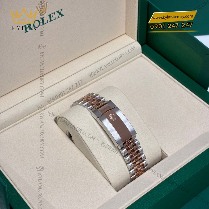 Kỳ Lân Luxury rolex datejust 36 mat so xanh bac ha 126231 0051 6 Đồng hồ Rolex Datejust 36 mặt xanh mint cọc La Mã 126231-0051