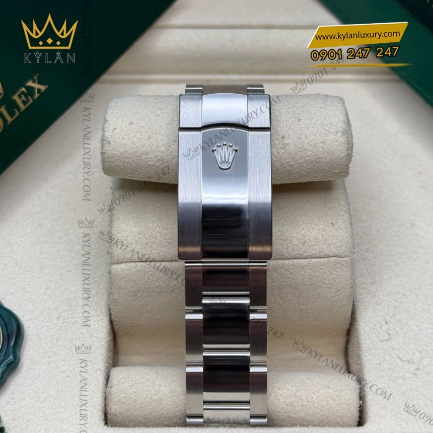 Kỳ Lân Luxury rolex datejust 36 xam la ma 126284rbr 0038 2 Đồng hồ Rolex Datejust 36 mặt xám cọc La Mã xanh 126284RBR-0038
