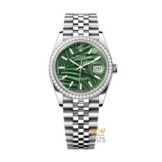 rolex-datejust-36-xanh-la-co-custom-vanh-kim-126234 (1) Đồng hồ Rolex Datejust 36 xanh lá cọ custom vành kim 126234