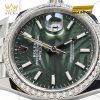Đồng hồ Rolex Datejust 36 xanh lá cọ custom vành kim 126234