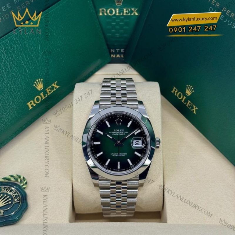 Đồng hồ Rolex Datejust 41 xanh lá ombre 126300-0026