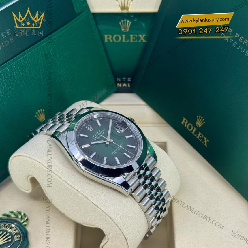 Kỳ Lân Luxury rolex datejust 41 xam la ombre 126300 0026 6 Đồng hồ Rolex Datejust 41 xanh lá ombre 126300-0026