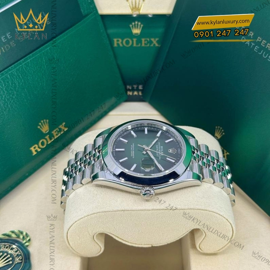 Kỳ Lân Luxury rolex datejust 41 xam la ombre 126300 0026 8 Đồng hồ Rolex Datejust 41 xanh lá ombre 126300-0026