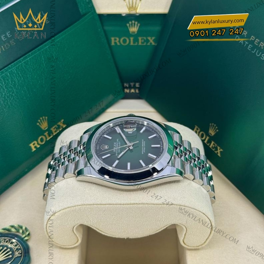 Kỳ Lân Luxury rolex datejust 41 xam la ombre 126300 0026 9 Đồng hồ Rolex Datejust 41 xanh lá ombre 126300-0026