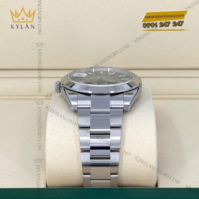 Đồng hồ Rolex Datejust 41 xanh ombre vành trơn 126300-0025