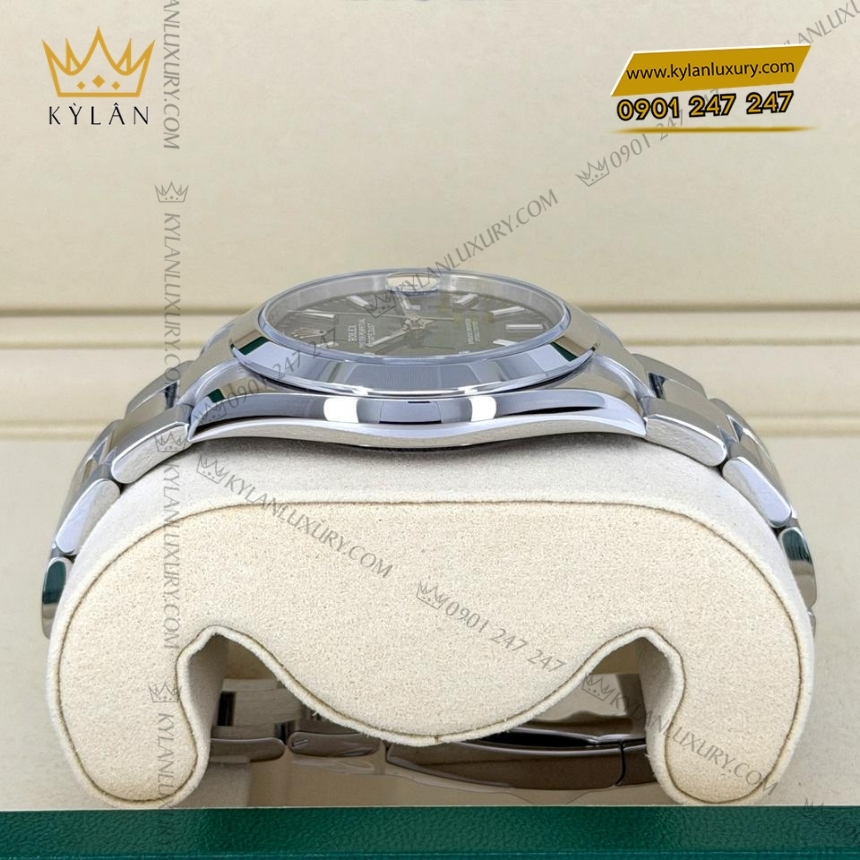 Kỳ Lân Luxury rolex datejust 41 xanh ombre vanh tron 126300 0025 9 Đồng hồ Rolex Datejust 41 xanh ombre vành trơn 126300-0025