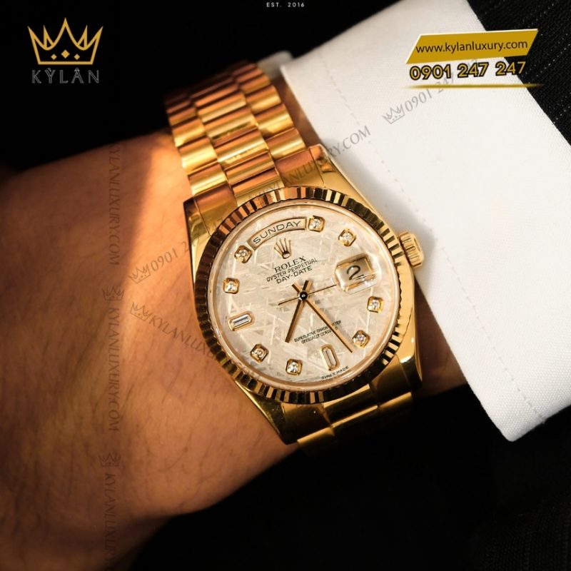 Đồng hồ Rolex Day Date 36 mặt số thiên thạch 118238