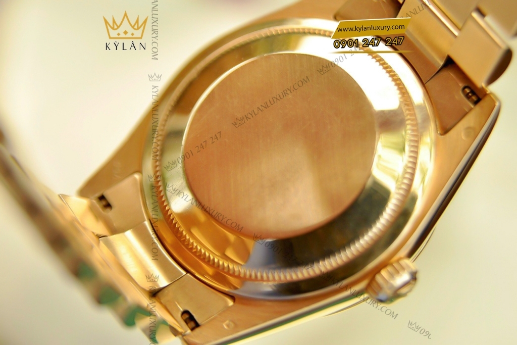 Kỳ Lân Luxury rolex day date 36 18238 mat kim cuong coc ruby 4 Đồng hồ Rolex Day Date 36 mặt số kim cương cọc ruby 18238