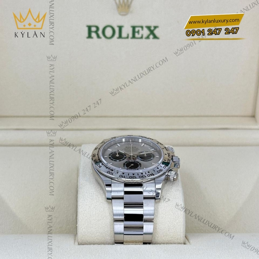 Kỳ Lân Luxury rolex daytona mat xam phoi den 126509 0003 2 Đồng hồ Rolex Cosmograph Daytona mặt số xám 126509-0003