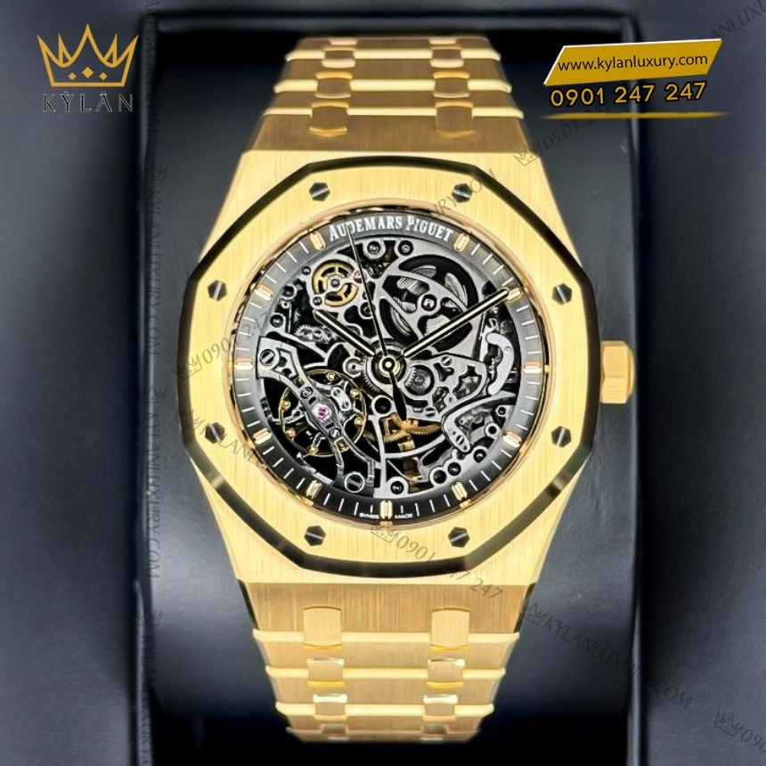 Kỳ Lân Luxury royal oak 15407ba double balance wheel openworked 8 Đồng hồ Royal Oak Double Balance Wheel Openworked 15407BA