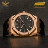Đồng hồ Royal Oak Selfwinding mặt số đen dây da 15510OR