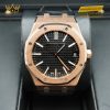 Đồng hồ Royal Oak Selfwinding mặt số đen dây da 15510OR
