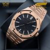 Đồng hồ Royal Oak Selfwinding vàng hồng mặt số đen 15510OR
