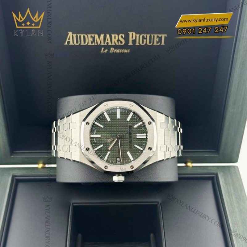 Đồng hồ Royal Oak Selfwinding mặt số xanh khaki 15510ST
