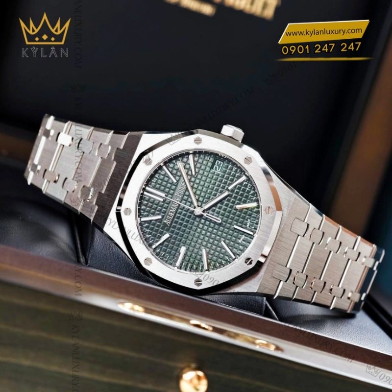 Đồng hồ Royal Oak Selfwinding mặt số xanh khaki 15510ST