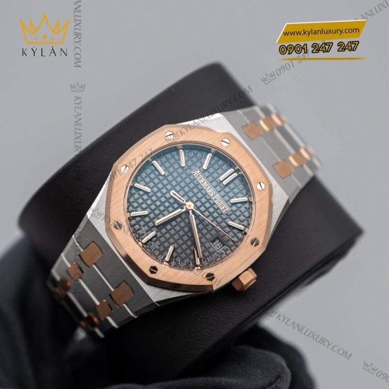 Đồng hồ Royal Oak two tone mặt số xám 77450SR