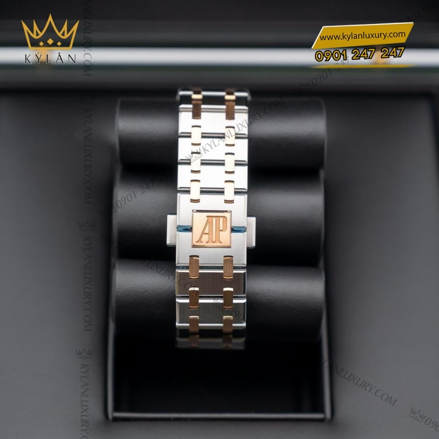 Kỳ Lân Luxury royal oak two tone mat so xam 77450sr oo 1361sr 03 6 Đồng hồ Royal Oak two tone mặt số xám 77450SR