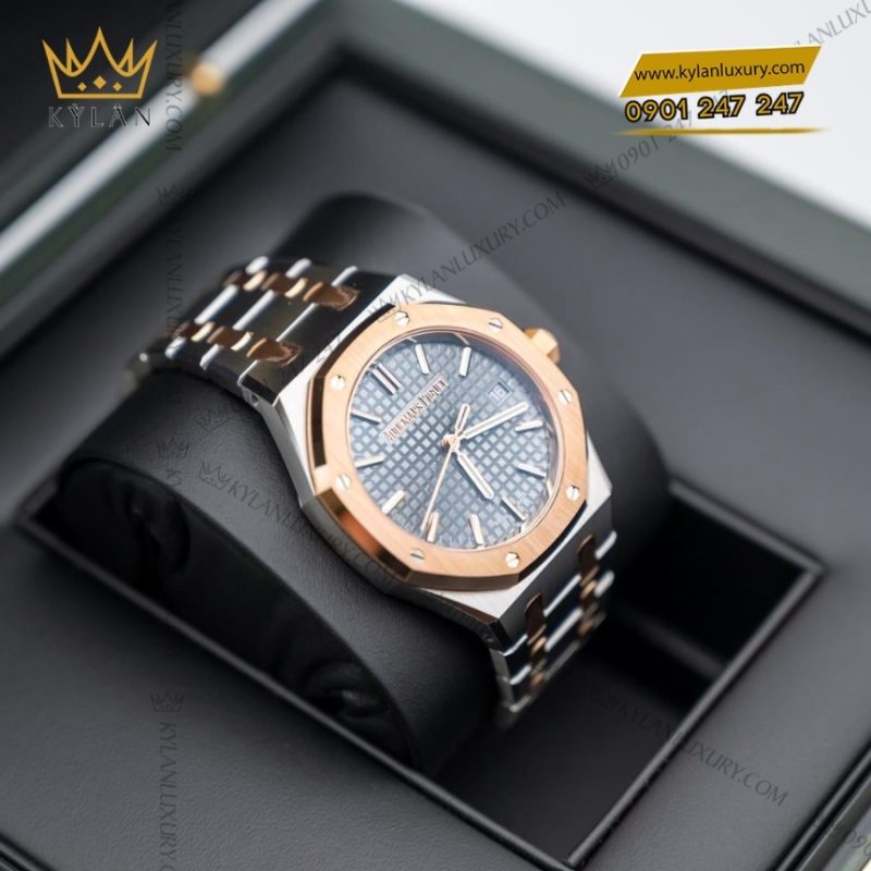 Đồng hồ Royal Oak two tone mặt số xám 77450SR