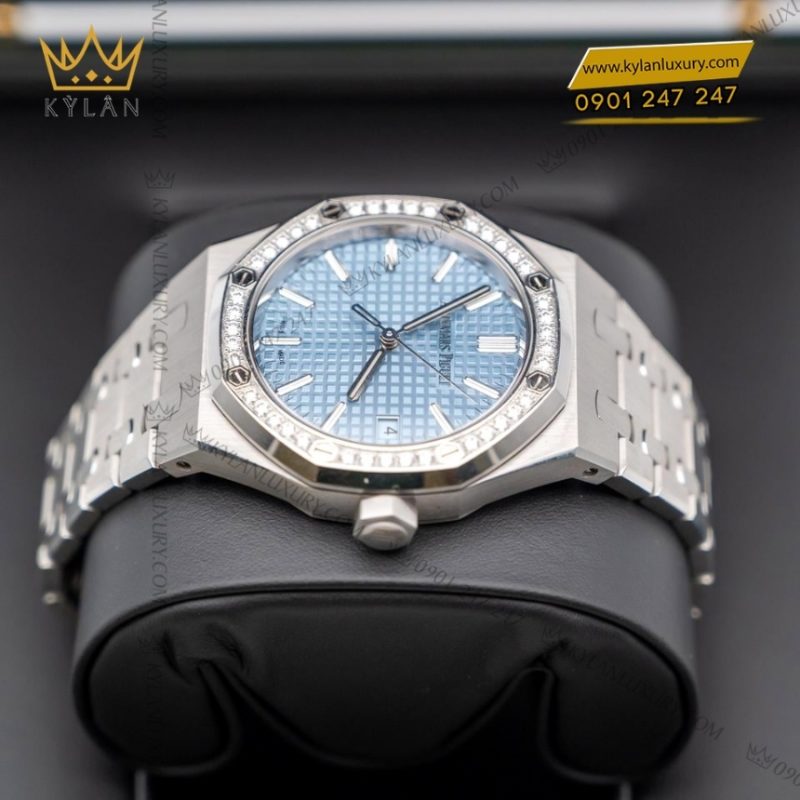 Đồng hồ Royal Oak mặt xanh dương vành kim 37mm 15551ST
