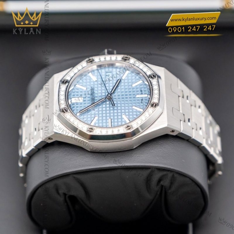 Đồng hồ Royal Oak mặt xanh dương vành kim 37mm 15551ST