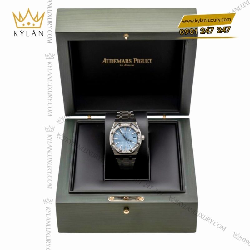Đồng hồ Royal Oak mặt xanh dương vành kim 37mm 15551ST