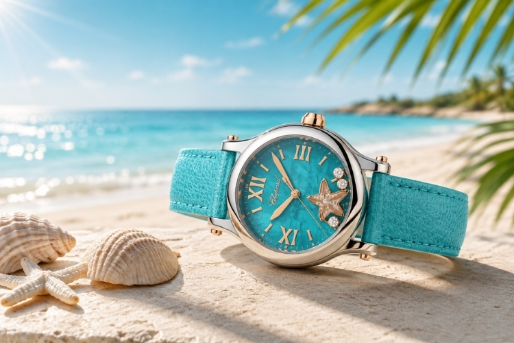Thiết kế kế thừa tinh thần Chopard Happy Sport với những viên kim cương chuyển động tự do.