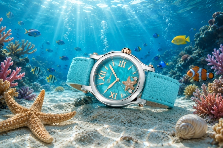 Kỳ Lân Luxury vu dieu sao bien tren chopard happy starfish 278598 6002 9 Chopard ra mắt Happy Starfish 278598-6002 – Vũ điệu sao biển trên cổ tay