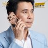 Điện thoại iPhone 17 Pro Max vàng hồng Au750 bọc da cá sấu đính kim cương