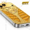 Điện thoại iPhone 18 Pro Max custom vàng Au750 đính kim cương và da cá sấu