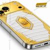 Điện thoại iPhone 18 Pro Max custom vàng Au750 đính kim cương và da cá sấu