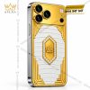 Điện thoại iPhone 18 Pro Max custom vàng Au750 đính kim cương và da cá sấu