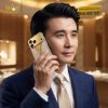 Điện thoại iPhone 18 Pro Max custom vàng Au750 đính kim cương và da cá sấu