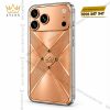 Điện thoại iPhone 18 Pro Max custom vàng hồng Au750 đính 4 viên sapphire xanh