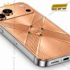 Điện thoại iPhone 18 Pro Max custom vàng hồng Au750 đính 4 viên sapphire xanh
