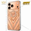 Điện thoại iPhone 18 Pro Max custom vàng hồng Au750 đính kim cương