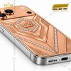Điện thoại iPhone 18 Pro Max custom vàng hồng Au750 đính kim cương