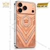 Điện thoại iPhone 18 Pro Max custom vàng hồng Au750 đính kim cương