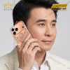 Điện thoại iPhone 18 Pro Max custom vàng hồng Au750 đính kim cương