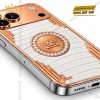 Điện thoại iPhone 18 Pro Max custom vàng hồng Au750 đính kim cương và da cá sấu