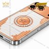 Điện thoại iPhone 18 Pro Max custom vàng hồng Au750 đính kim cương và da cá sấu