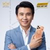 Điện thoại iPhone 18 Pro Max custom vàng Au750 đính 12 viên kim cương