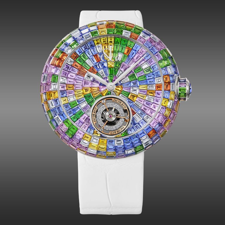 Đồng hồ Jacob & Co. Brilliant Flying Tourbillon Baguette Pastel Arlequino 5 Kỳ Lân Luxury Jacob Co. Brilliant Flying Tourbillon Baguette Pastel Arlequino1 Đồng hồ Jacob & Co. Brilliant Flying Tourbillon Baguette Pastel Arlequino