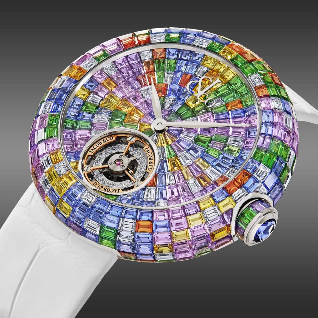 Đồng hồ Jacob & Co. Brilliant Flying Tourbillon Baguette Pastel Arlequino