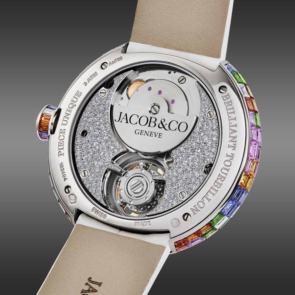 Kỳ Lân Luxury Jacob Co. Brilliant Flying Tourbillon Baguette Pastel Arlequino4 Đồng hồ Jacob & Co. Brilliant Flying Tourbillon Baguette Pastel Arlequino