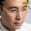 Mắt kính vàng Au750 đính kim cương