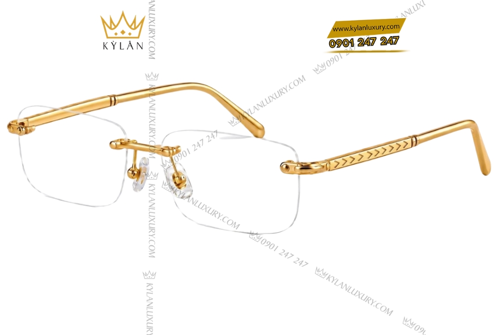 Kỳ Lân Luxury Mat kinh vang Au750 hoa tiet mui ten 2 Mắt kính vàng Au750 họa tiết mũi tên