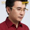 Mắt kính vàng Au750 nửa viền đính kim cương