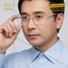 Mắt kính vàng trắng Au750 không viền đính kim cương