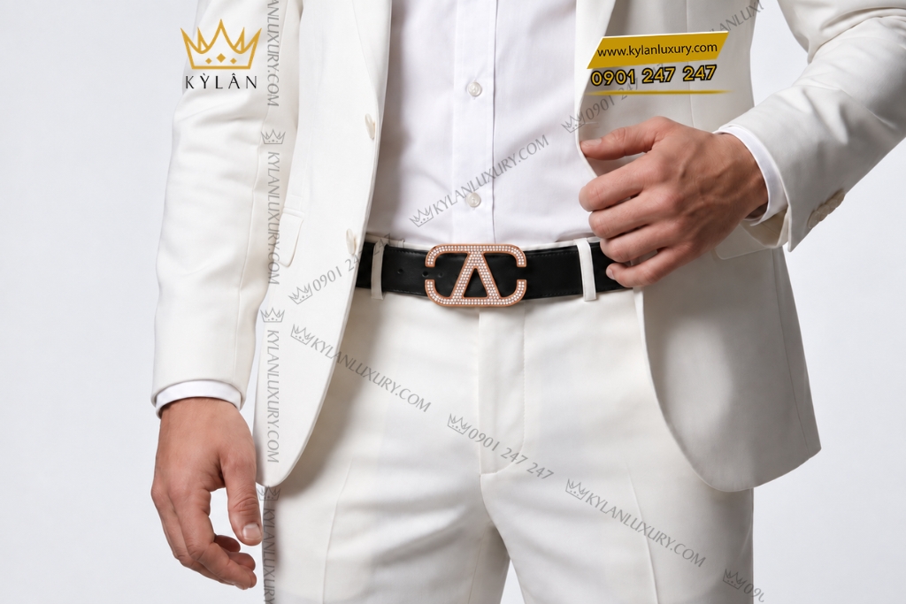 Kỳ Lân Luxury Mat that lung vang hong Au750 hoa tiet hinh hoc dinh kim cuong 9 Mặt thắt lưng vàng hồng Au750 họa tiết hình học đính kim cương